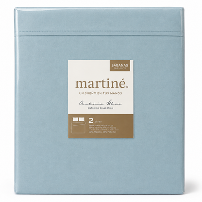 Jg de sábanas lisa Antonia 2 plazas Azul Marino